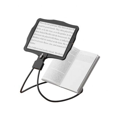 Купить Большой HD LED-увеличитель с 48 светодиодными источниками света и батареей 1100 мАч для чтения Производство в сети