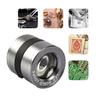 Mua Máy phóng to cầm tay UV LED với quy mô 10X quy mô LED chiếu sáng đồ trang sức kính phóng to sản xuất trực tuyến
