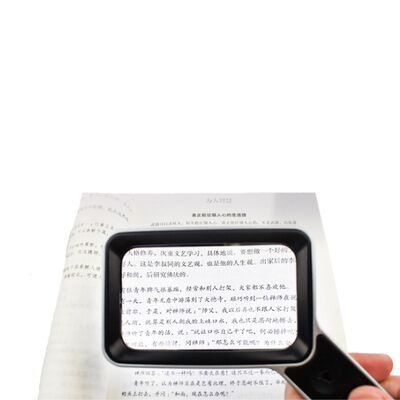 comprar Cuadrado portátil con base magnética Ayuda de visión para ancianos con luz LED HD Lectura de ancianos Lúpula de escritorio Fabricación en línea