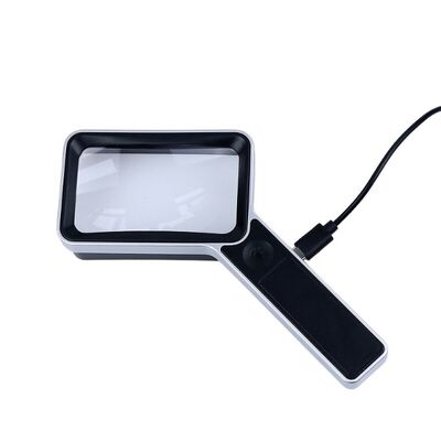 kopen Handheld Rectangular Vergrotter 6 LED licht met USB oplaadkabel 3Light Vergrotter online vervaardiging