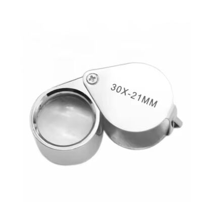 kaufen HD Mini 30X21mm faltbare Metalllupe Hochleistungs-tragbare optische Vergrößerungsgläser für Schmuck Antiquitäten Handheld Juweliere Online-Herstellung