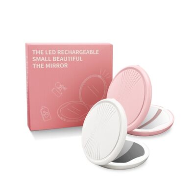 comprare Luci a Led Compatta Mini Portatile Portatile Pocket Illuminato Specchio Cosmetico per la Bellezza Viaggi Campeggio fabbricazione online