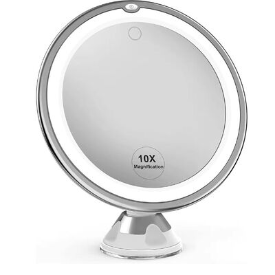 kaufen LED beleuchteter 10-facher Vergrößerungs-Handspiegel, tragbar, Kosmetikspiegel, neues Design mit Bronze-Finish für Zuhause, Tischplatte oder Badezimmer Online-Herstellung