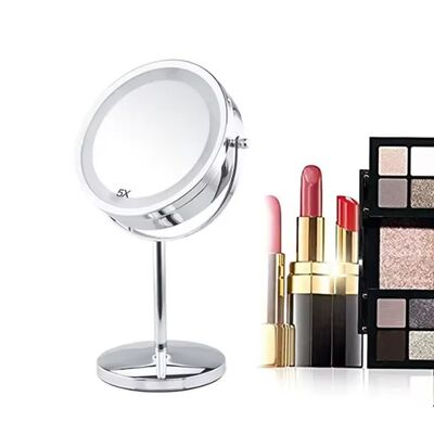 kopen 360 Graden Draaibare Antislip Tafel met 1x/3x/5x Vergroting en LED-verlichting Gepersonaliseerde Badkamerspiegel voor Make-up online vervaardiging