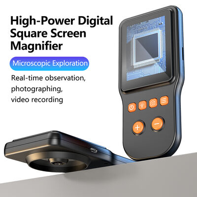comprare Macchina di visione digitale a schermo quadrato con ingrandimento a 4 marce con supporto per schede di memoria a sorgente multi-luce fabbricazione online