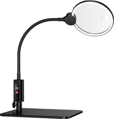 mua Máy phóng đại tròn màn hình kỹ thuật số trên máy tính để bàn với đèn LED nhiệt độ 3 màu sản xuất trực tuyến
